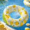 Cartoon lemon pattern inflatable swimming rings, waterproof and anti-slip floating life rings for children and adults, essential for summer Specification image